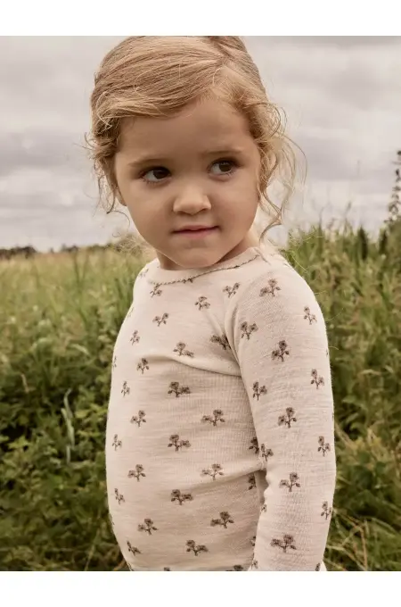 LilAtelier - Kleinkind Woll-Longsleeve - Turtledove Flower