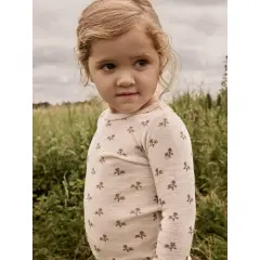 LilAtelier - Kleinkind Woll-Longsleeve - Turtledove Flower