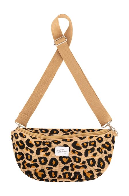 Zwillingsherz - Modell: Crossbody im leo Print - Farbe: camel