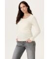 Noppies - Top nursing LS - Bone White