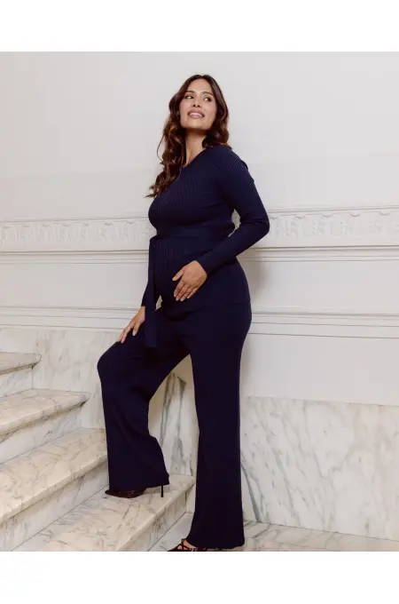 Love 2 Wait Pants Knit - Navy Blue