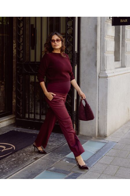 Love 2 Wait Pants - Burgundy