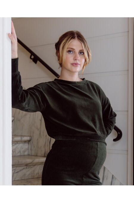 Love 2 Wait Rib Sweater - Olive
