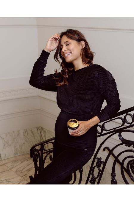 Love 2 Wait Rib Sweater - Black