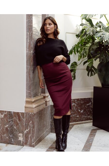 Love 2 Wait Skirt - Burgundy