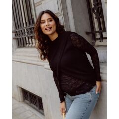 Love 2 Wait Lace Top - Black