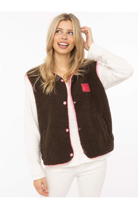 Zwillingsherz - Modell: Teddy Weste patch - Farbe: brown/neon