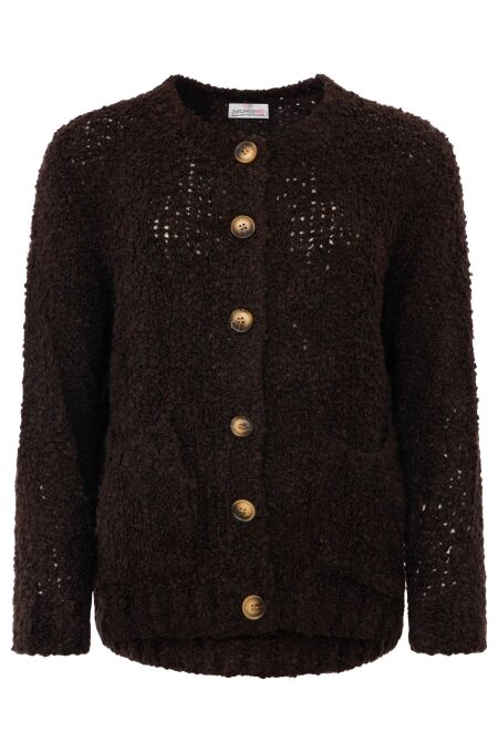 Zwillingsherz - Kuschel Cardigan - one size - braun