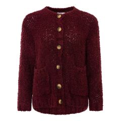 Zwillingsherz - Kuschel Cardigan - one size - bordeaux