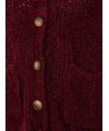 Zwillingsherz - Kuschel Cardigan - one size - bordeaux