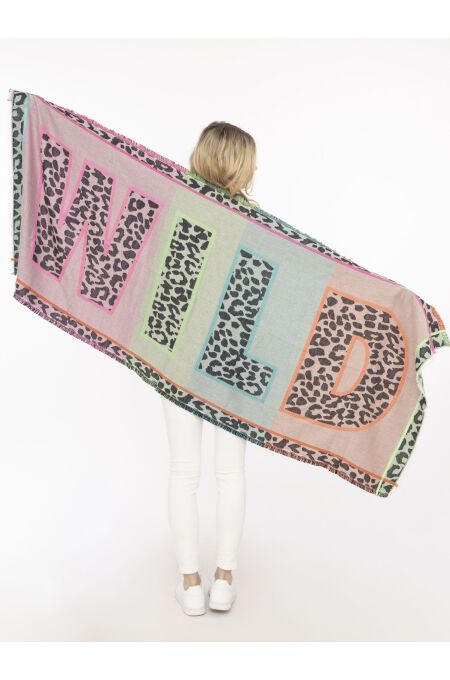 Zwillingsherz - Schal Modell:"Wild Lettering Leo"- Farbe:multi