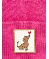 Zwillingsherz - Damen Mütze Modell: Wollmix "Dackel"-Farbe: pink