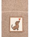 Zwillingsherz - Damen Mütze Modell: Wollmix "Dackel"-Farbe: taupe