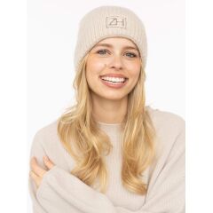 Zwillingsherz - Modell:100% Cashmere Mütze "ZH"-FB. taupe