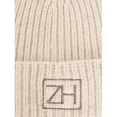 Zwillingsherz - Modell:100% Cashmere Mütze "ZH"-FB. taupe