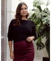 Love 2 Wait Knit Cropped - black