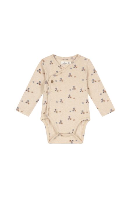 A tiny Story - baby romper long sleeve Beige melange