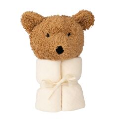 Wooly - MUSLIN COMFORTER WITH SOFT TOY - TEDDY - CARAMEL BROWN