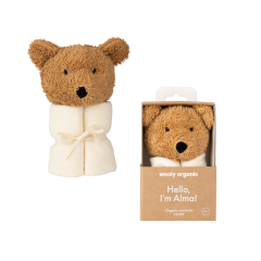Wooly - MUSLIN COMFORTER WITH SOFT TOY - TEDDY - CARAMEL BROWN
