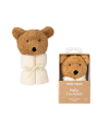 Wooly - MUSLIN COMFORTER WITH SOFT TOY - TEDDY - CARAMEL BROWN