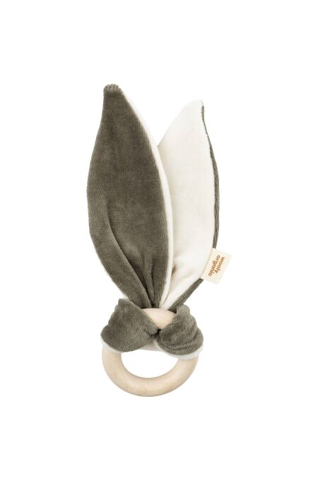 Wooly - CRINKLE EARS WITH WOODEN RING – GOTS – AW26 - KHAKI
