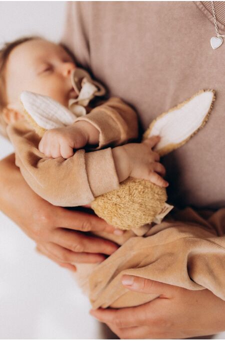 Wooly - PACIFIER HOLDER - BUNNY - AMBER